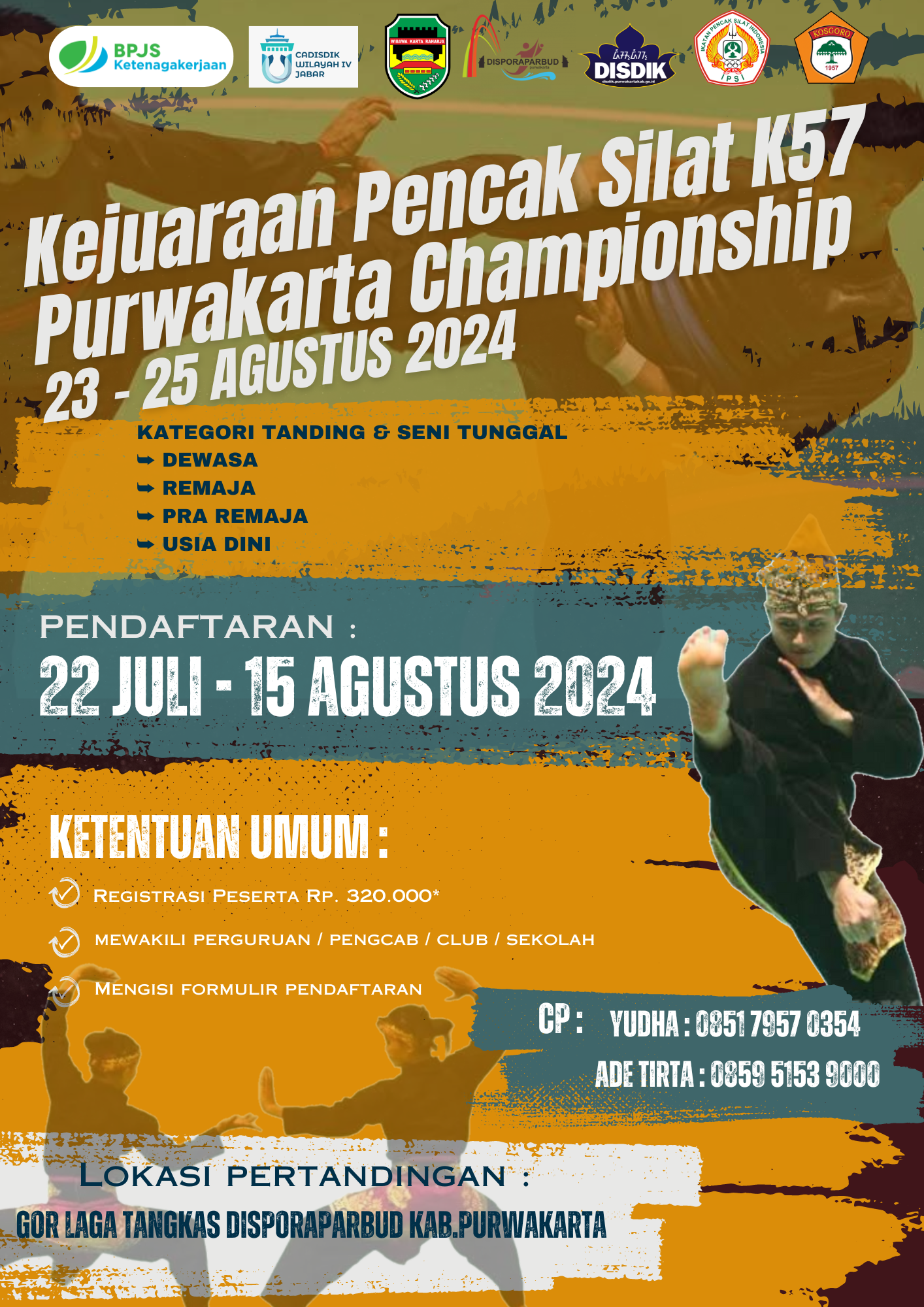 Flyer KEJUARAAN PENCAK SILAT K57 PURWAKARTA CHAMPIONSHIP